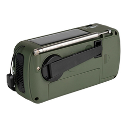 Nouzové rádio na kliku Fosco Survival – FM/AM/SW, solár, USB a svítilna