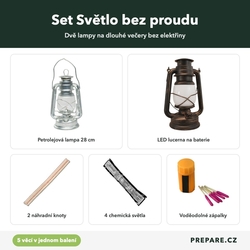 Co je v setu Světlo bez proudu – 5 věcí v jednom balení