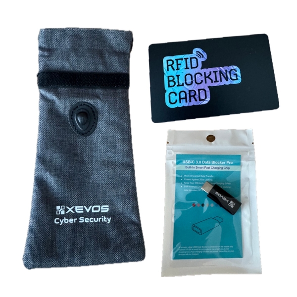 Set Digitální ochrana – stínící obal, RFID karta a USB-C blokátor